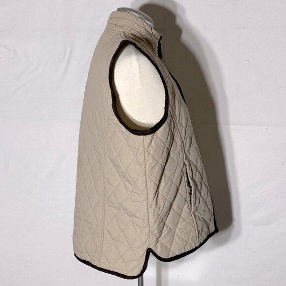 Vintage Banff Beige Quilted Zip Front Vest L - Picture 2 of 13
